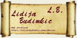 Lidija Budimkić vizit kartica